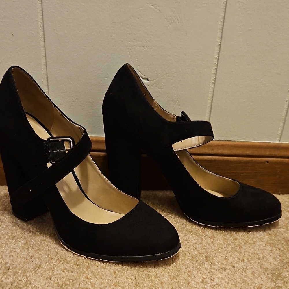 Mix No. 6 Black Chunky Heels